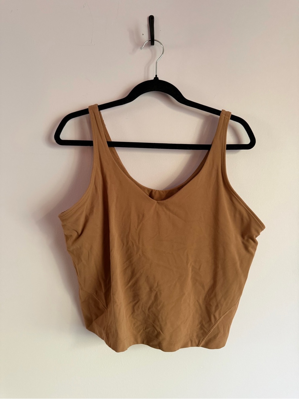 Lululemon Align Crop Tan Built In Bra Scoop Neck Tank Top 18